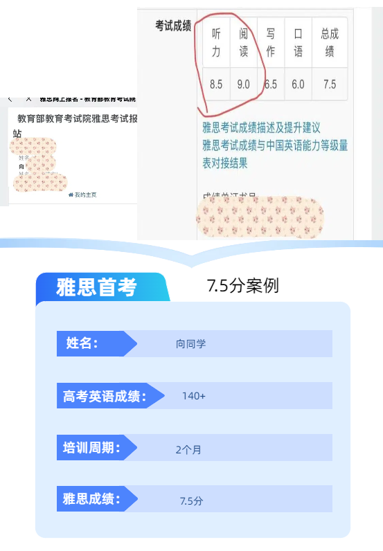 雅思首考7.5分案例
