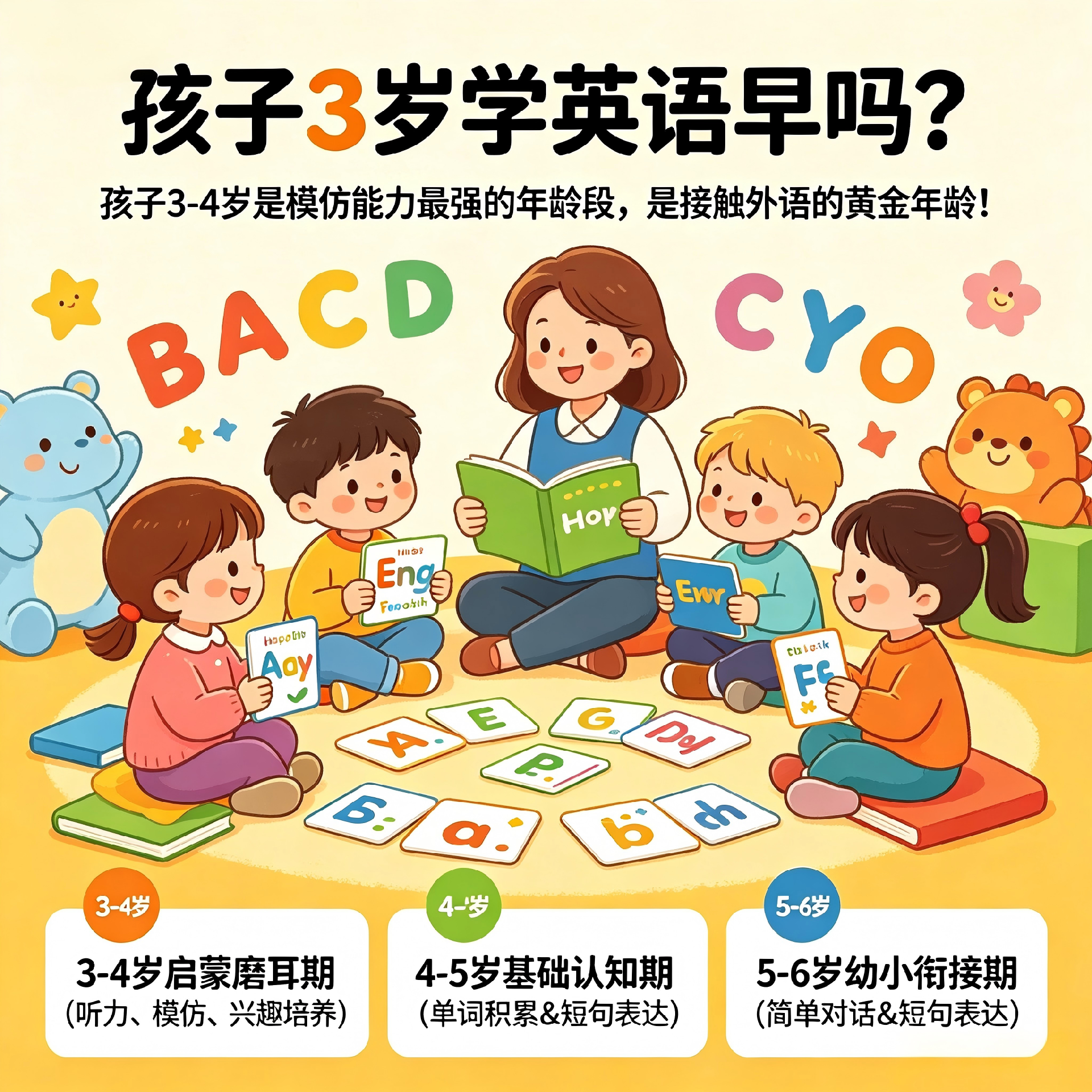 孩子3岁学英语早吗?